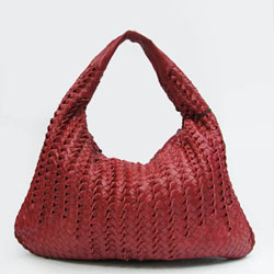 보테가 베네타  hobo lambskin - stripe red