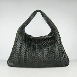 보테가 베네타  hobo lambskin - stripe Black