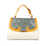 펜디 실바나 토트 크로커 멀티 그레이&아이보리