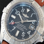 브라이틀링 시계 브라운 가죽 은장 01