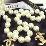 샤넬 진주 목걸이 화이트