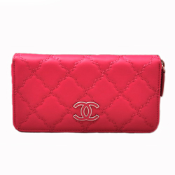샤넬 지퍼형 지갑 빅스티치 CL-0872 핫핑크