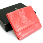 입생로랑  반지갑 핑크