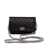샤넬 woc 캐비어 보이백 블랙 은장