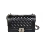 샤넬 캐비어 보이백 블랙 67086