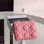 크리스찬 디올 램스킨 3단 반지갑 베이비핑크