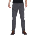 MSGM 15FW 사선 사이드포켓 밑단 벨크로 총알 그레이 카고팬츠