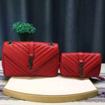 생로랑 모노그램 샤첼백 레드