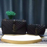 생로랑 모노그램 샤첼백 블랙