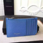 입생로랑 카드 지갑 블루