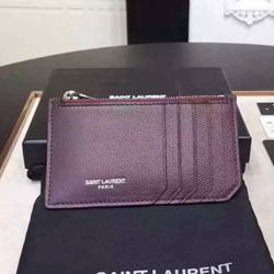 입생로랑 카드 지갑 퍼플