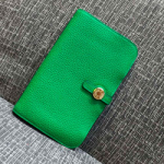 에르메스 오리지널 토고가죽 장지갑 초록 20cm