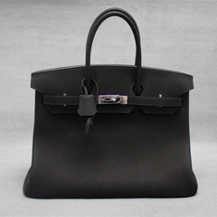 에르메스 오리지널 토고가죽 벌킨 블랙 올수공 30cm