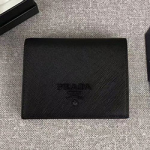 프라다 사피아노  로고 블랙 지갑  1MV204-4