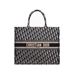 크리스찬디올 이중 자수 장식  패브릭 백 (이니셜 가능) 42cm